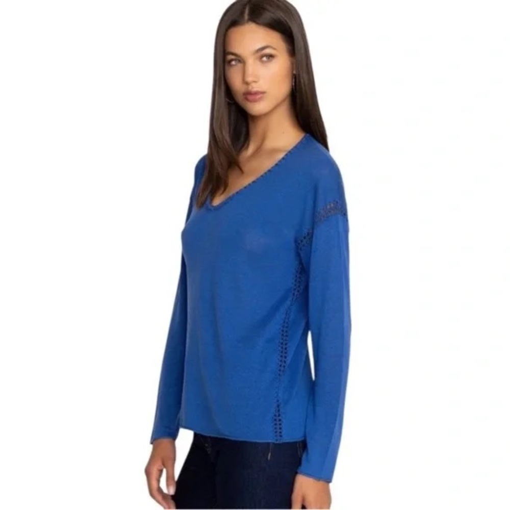 Johnny Was Royal Blue Long Sleeve Top